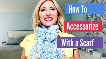 how to accessorize a dress with a scarf